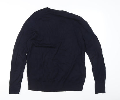 Uniqlo Men’s Blue Wool Crew Neck Pullover Jumper XL