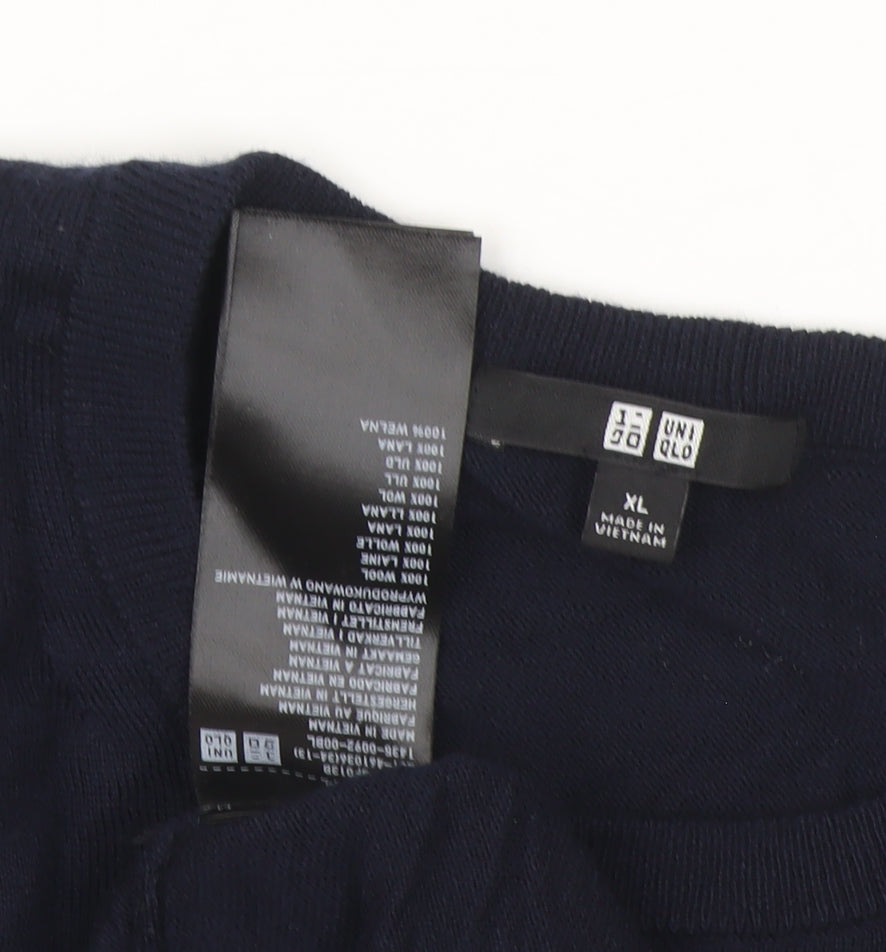 Uniqlo Men’s Blue Wool Crew Neck Pullover Jumper XL