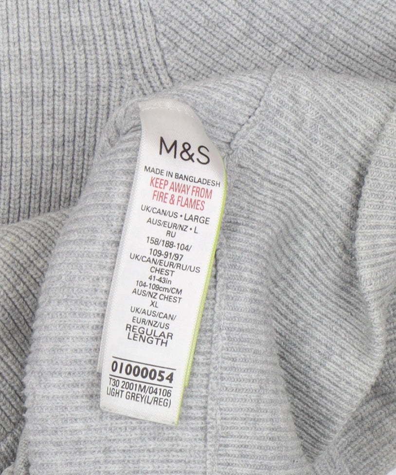 Mens UK Size L Marks and Spencer Grey Basic Jacket
