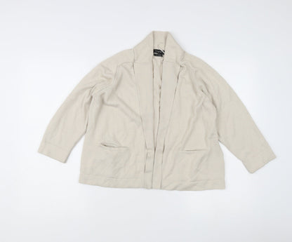 Womens UK Size 16 Marks and Spencer Beige Cardigan Jumper