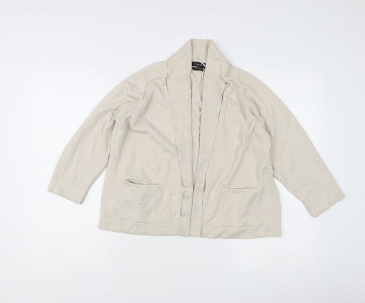 Womens UK Size 16 Marks and Spencer Beige Cardigan Jumper