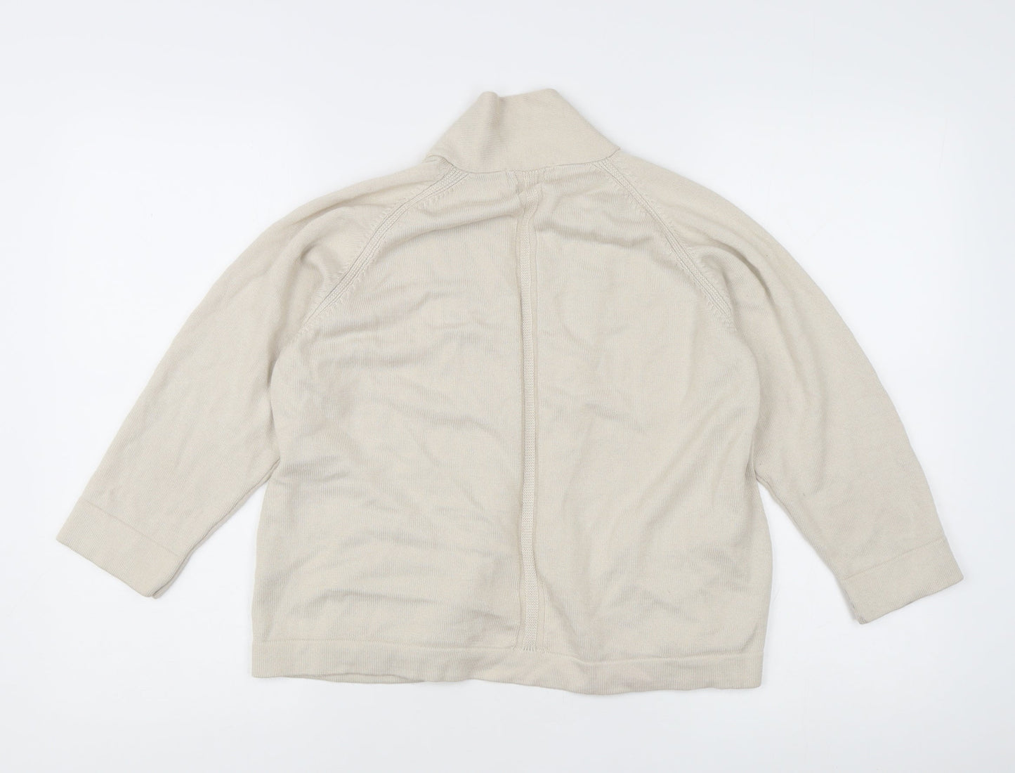 Womens UK Size 16 Marks and Spencer Beige Cardigan Jumper