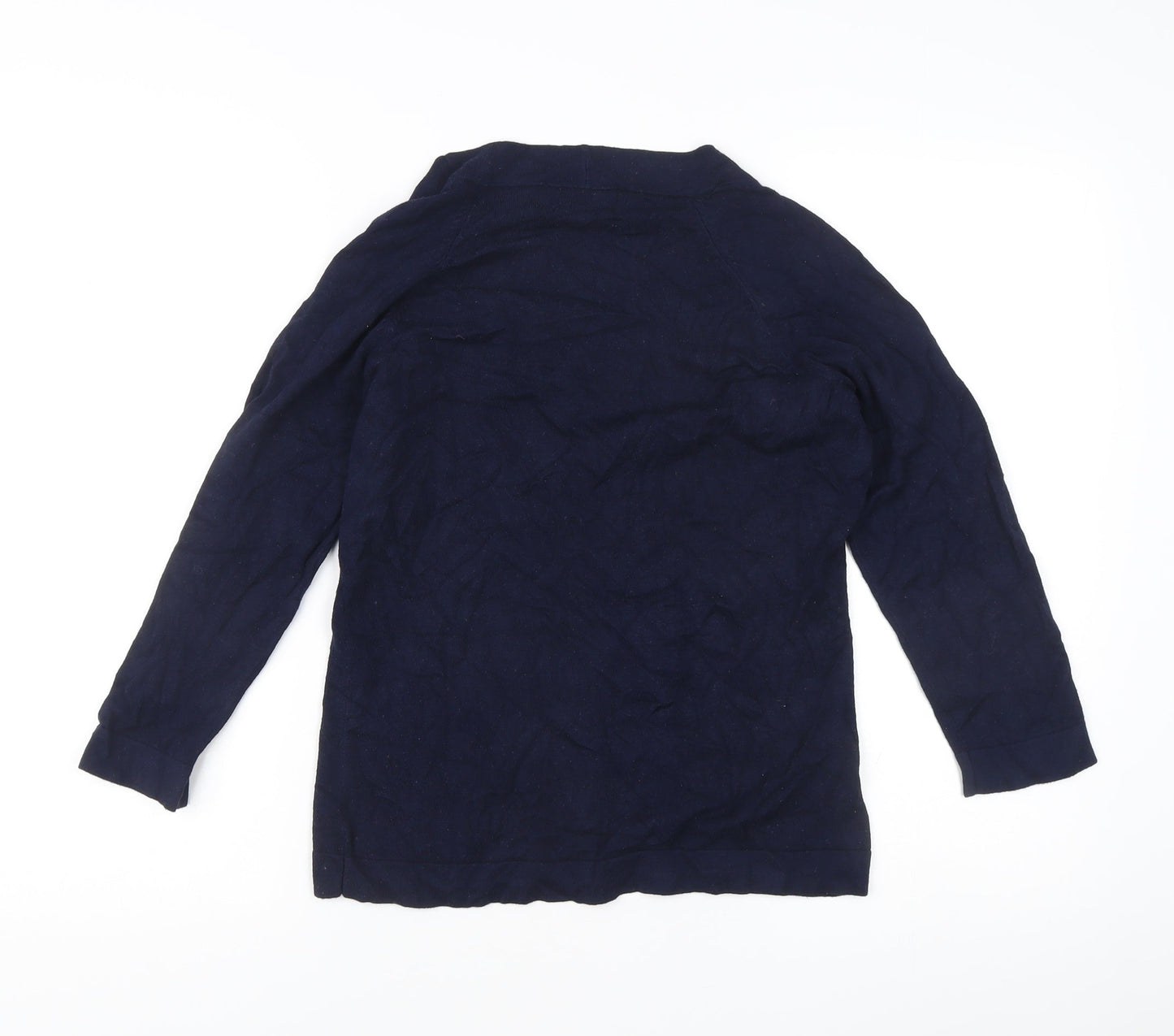 Austin Reed Women’s Blue M Cardigan Tight-Knit 3/4 Sleeve Raglan