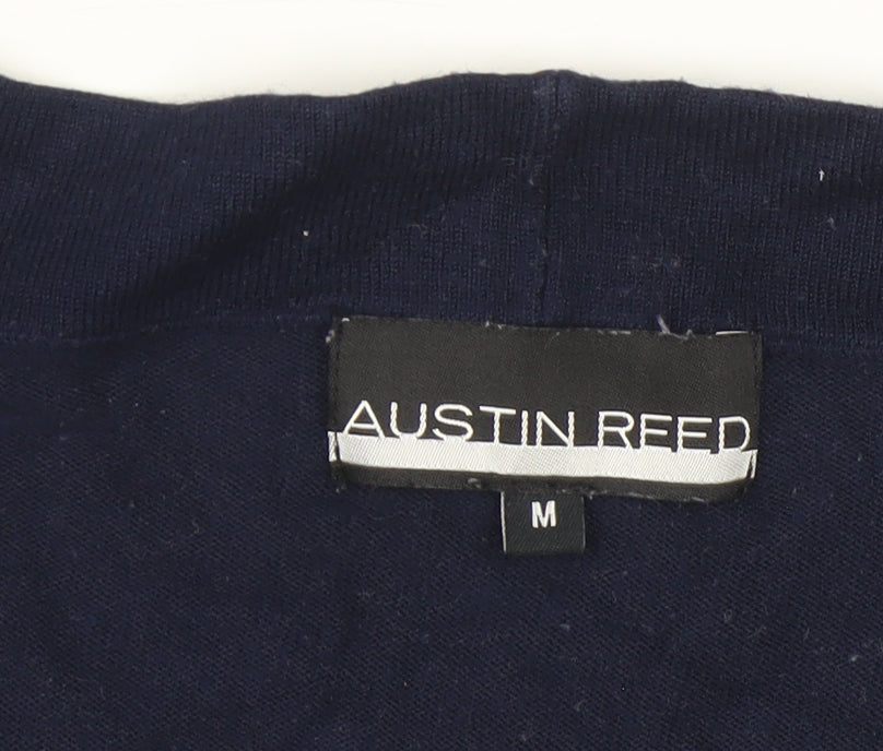 Austin Reed Women’s Blue M Cardigan Tight-Knit 3/4 Sleeve Raglan