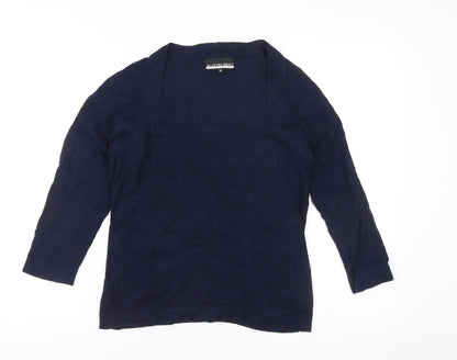 Austin Reed Women’s Blue M Cardigan Tight-Knit 3/4 Sleeve Raglan