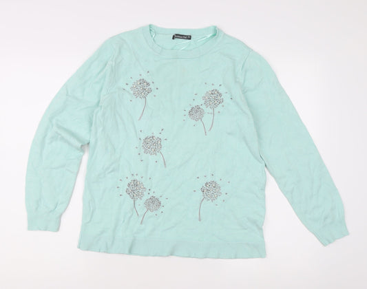 Womens UK Size 12 Bonmarché Green Pullover Jumper