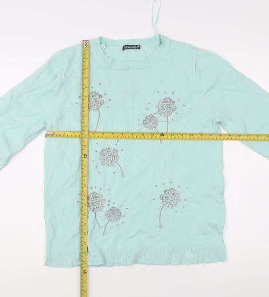 Womens UK Size 12 Bonmarché Green Pullover Jumper