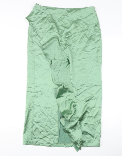 Womens UK Size 12 Zara Straight & Pencil Satin Skirt