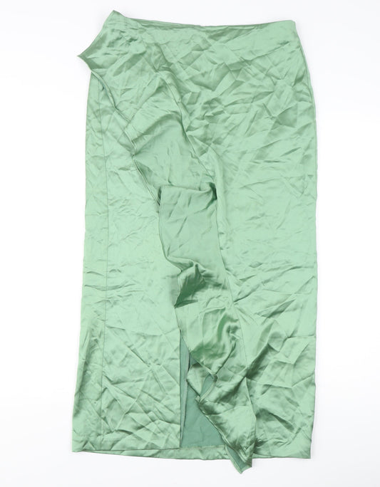 Womens UK Size 12 Zara Straight & Pencil Satin Skirt