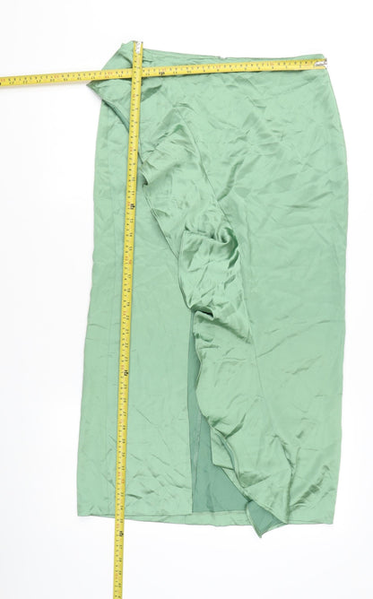 Womens UK Size 12 Zara Straight & Pencil Satin Skirt