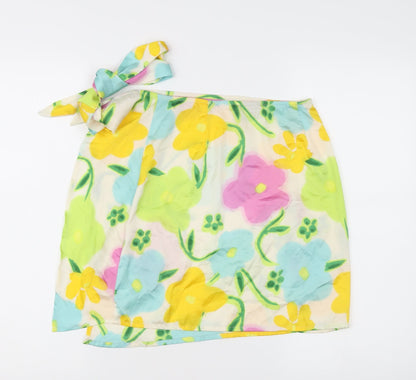 ASOS DESIGN Women’s Multicoloured Floral Tie Cover-Up UK 12