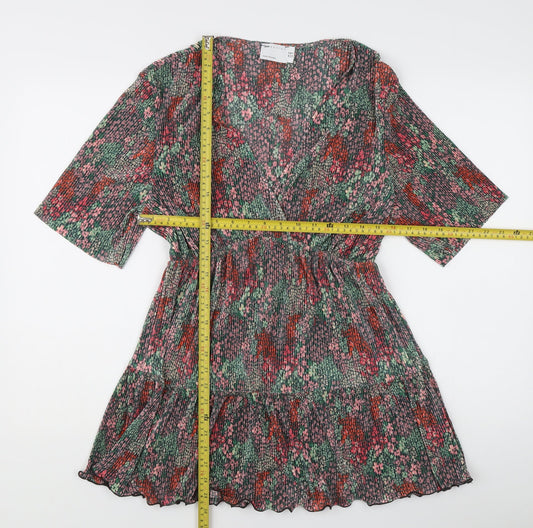 ASOS DESIGN Women's Multicoloured Floral Fit & Flare Dress Size 10