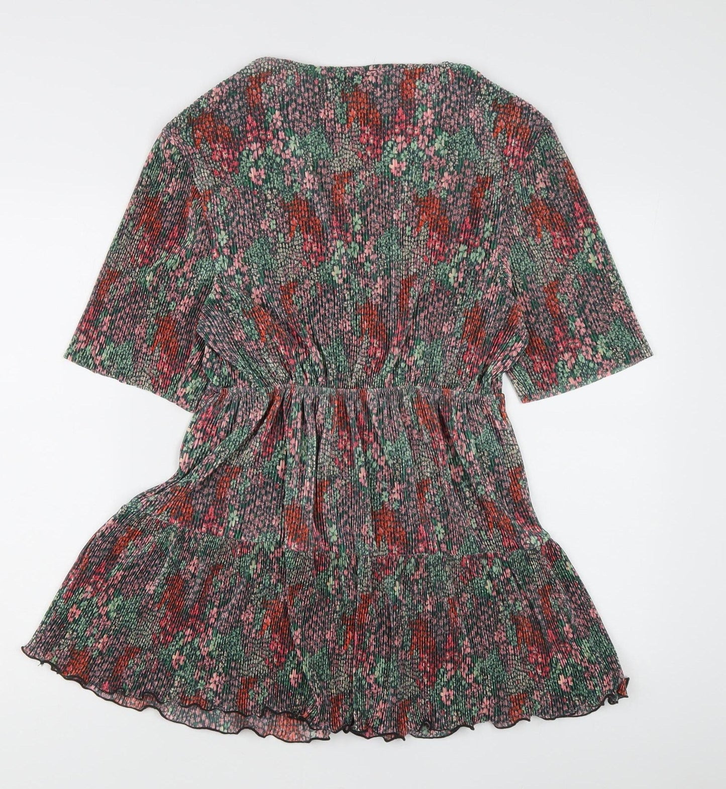 ASOS DESIGN Women's Multicoloured Floral Fit & Flare Dress Size 10
