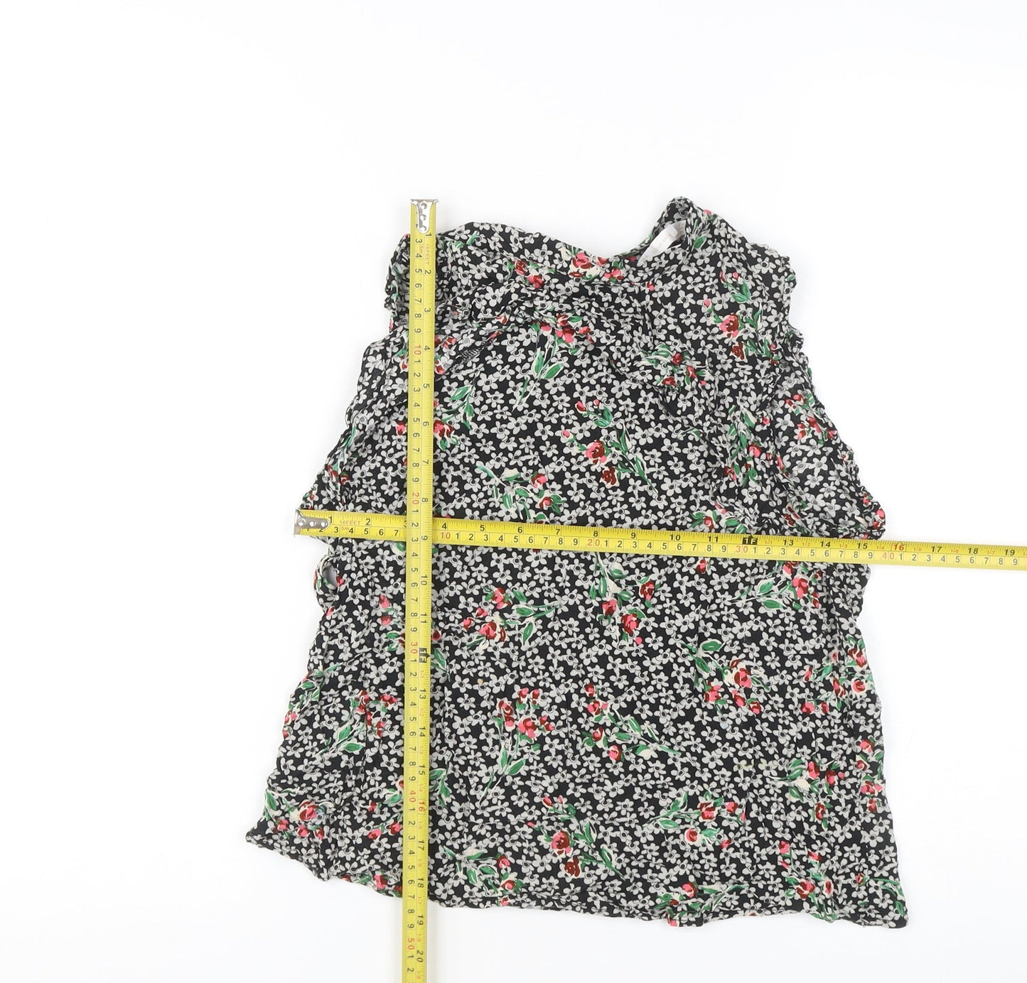 Womens UK Size S Zara Multicoloured Tunic Blouse