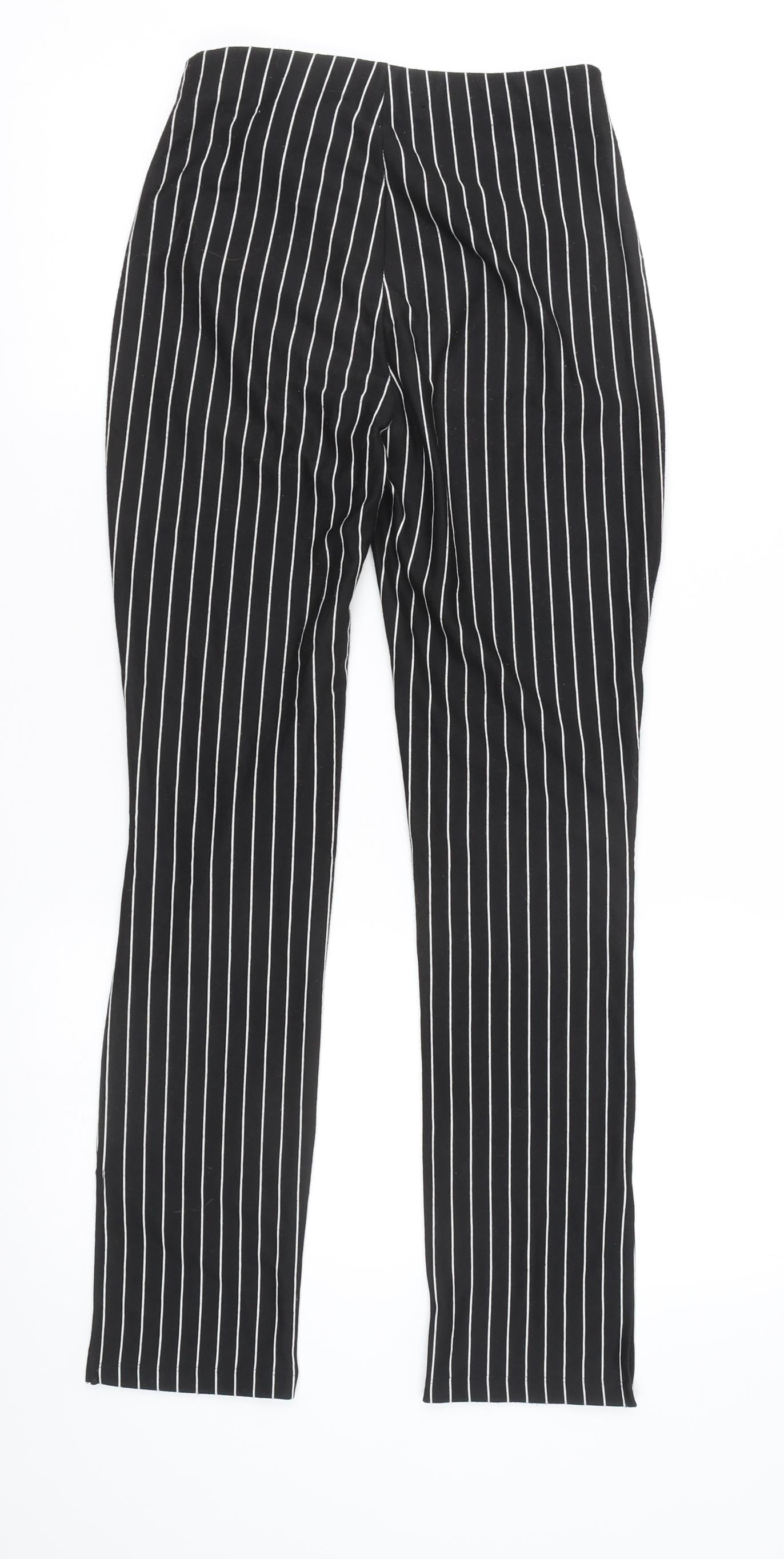 Womens UK Size M Zara Slim Fit Business Casual Black Trousers