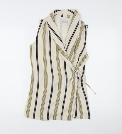 Womens UK Size 8 Marks and Spencer Multicoloured Wrap Blouse