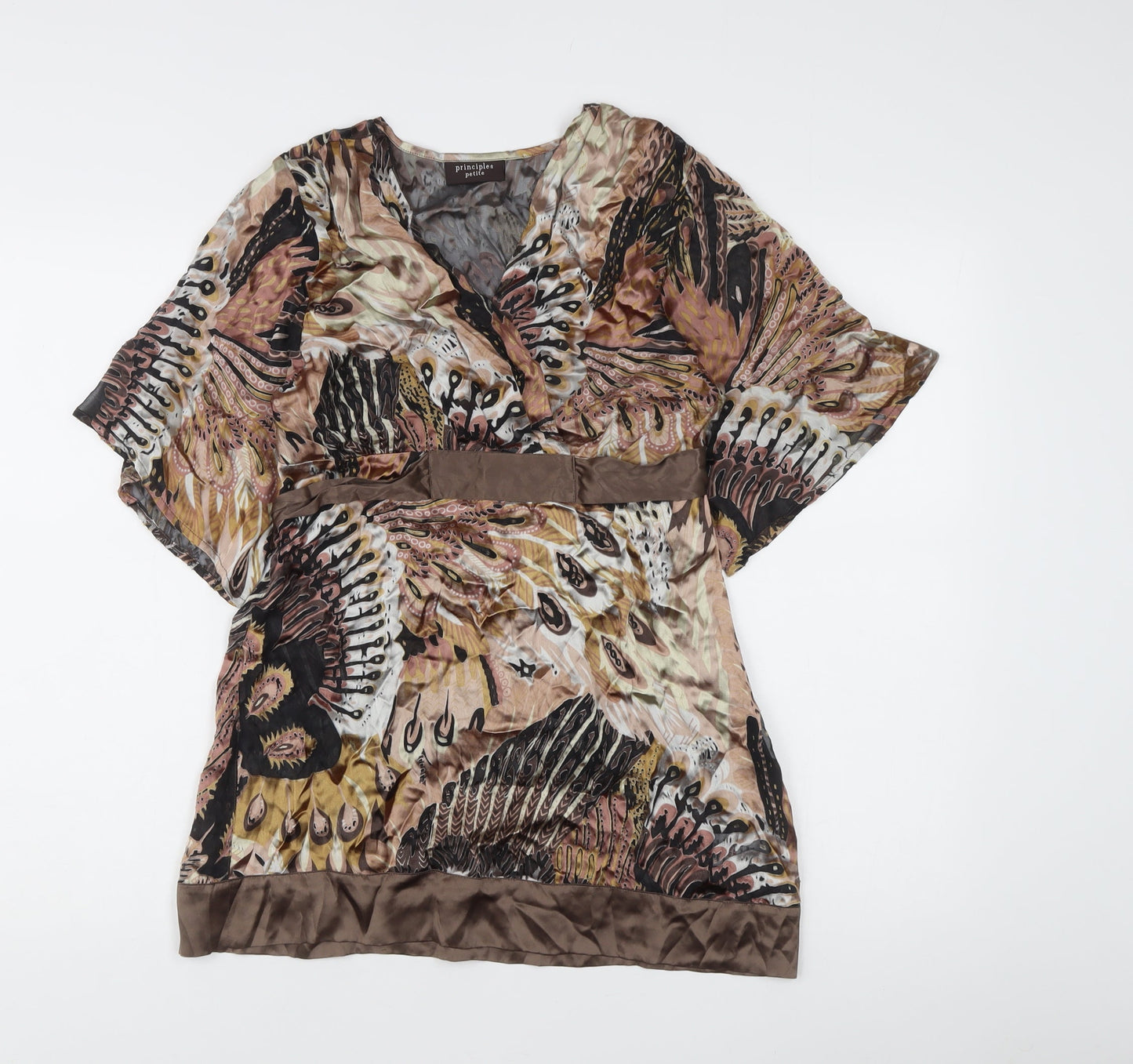 Womens UK Size 10 Principles Multicoloured Kimono Blouse