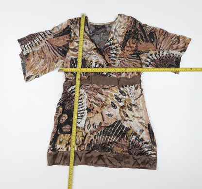 Womens UK Size 10 Principles Multicoloured Kimono Blouse
