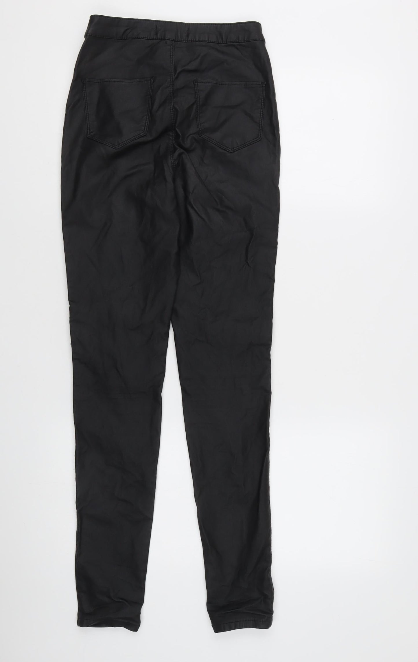 Missguided Women’s Black Cargo Trousers L Slim Fit Tapered Zip Pockets