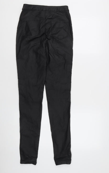 Missguided Women’s Black Cargo Trousers L Slim Fit Tapered Zip Pockets