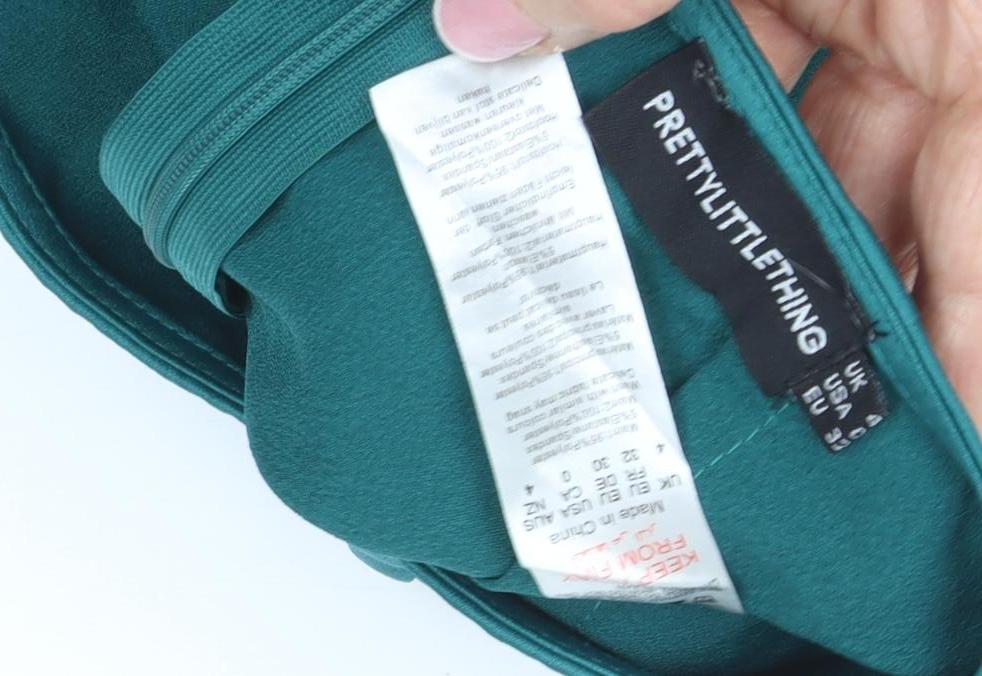 PrettyLittleThing Women’s Green Size 8 High Rise Lace Pencil Skirt