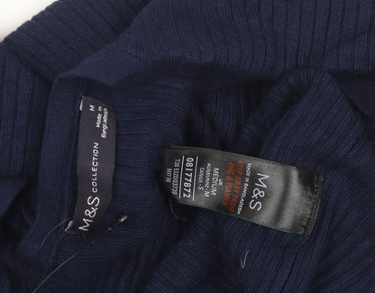 Womens UK Size M Marks and Spencer Blue Cardigan Jumper