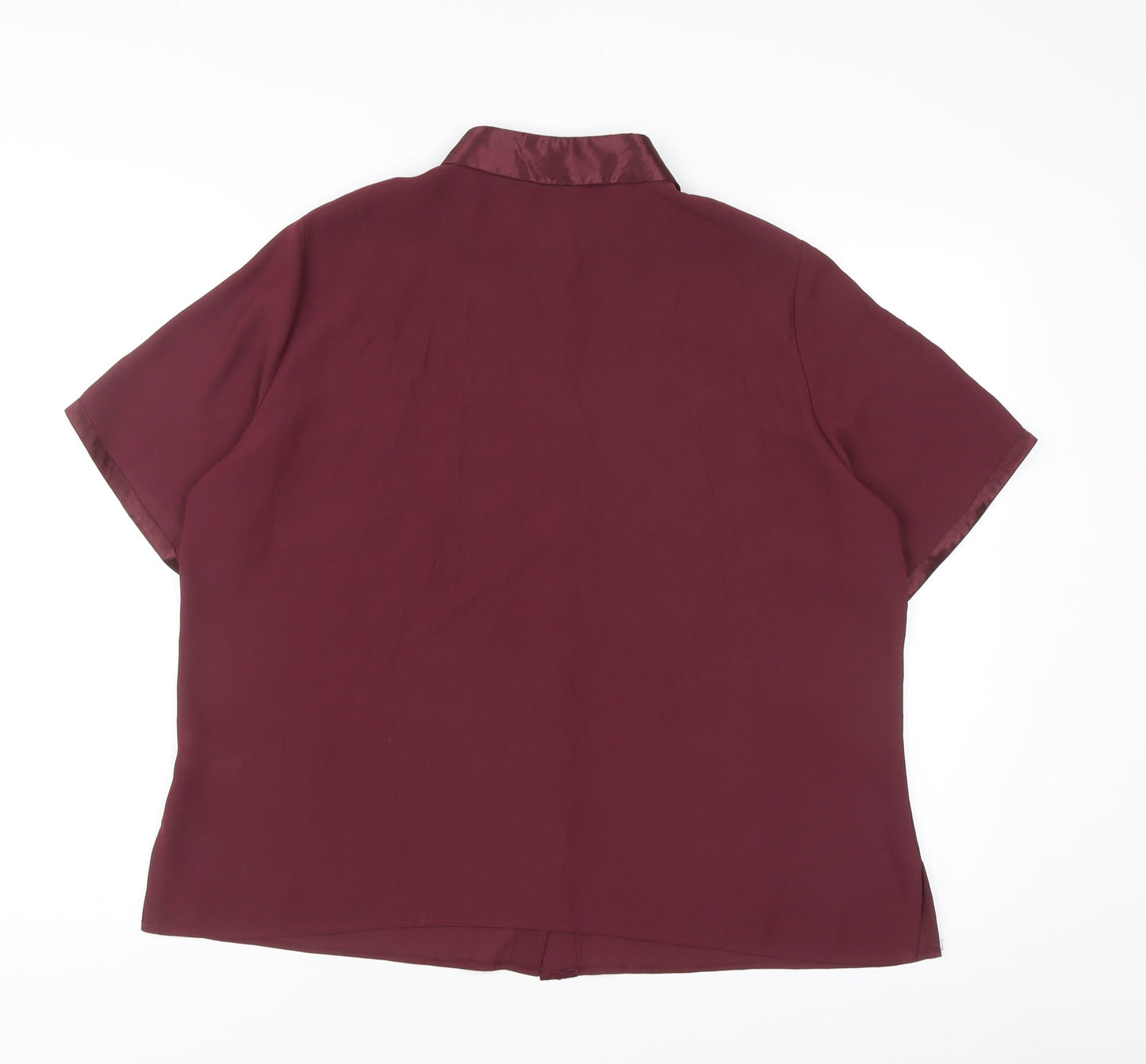 Womens UK Size 18 Marks and Spencer Purple Basic Button-Up