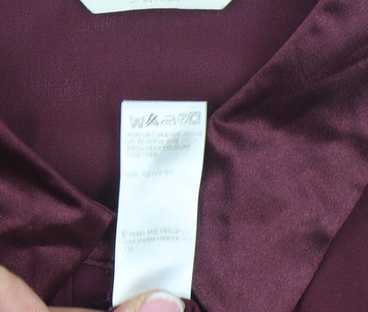 Womens UK Size 18 Marks and Spencer Purple Basic Button-Up