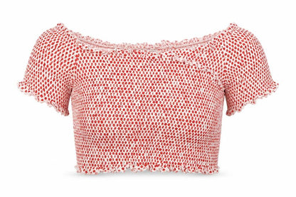 Zara Trafaluc Women’s Multicoloured Polka Dot Cropped Blouse S