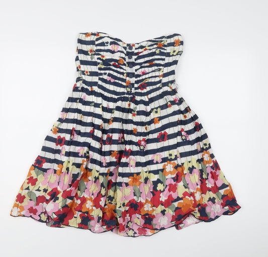 Miss Selfridge Women’s Multicoloured UK 10 Strapless Short Dress