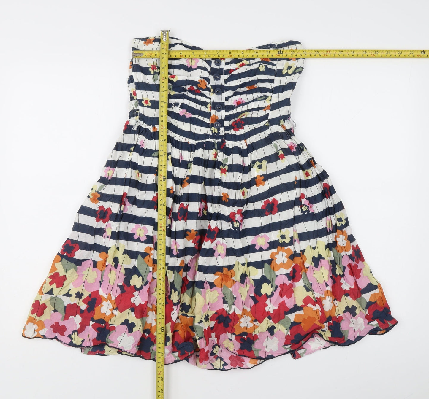 Miss Selfridge Women’s Multicoloured UK 10 Strapless Short Dress