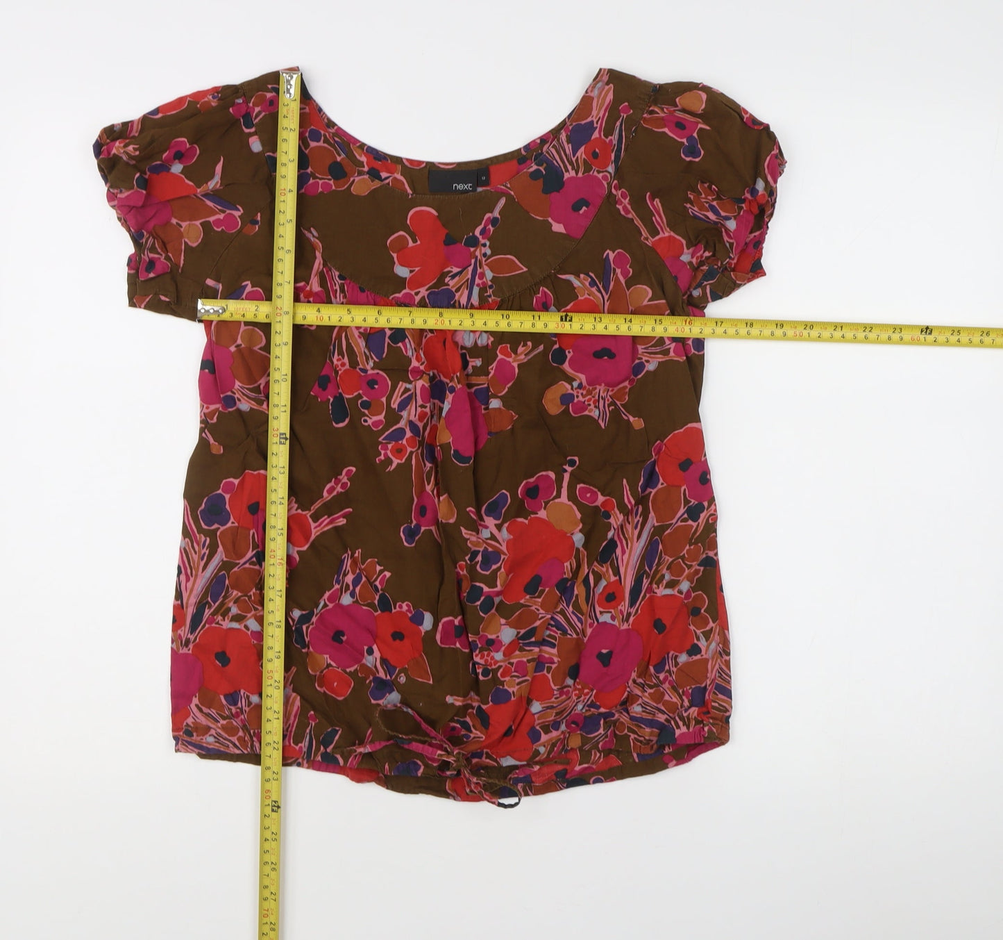 Womens UK Size 12 NEXT Multicoloured Tunic Blouse