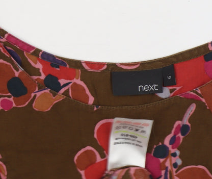 Womens UK Size 12 NEXT Multicoloured Tunic Blouse