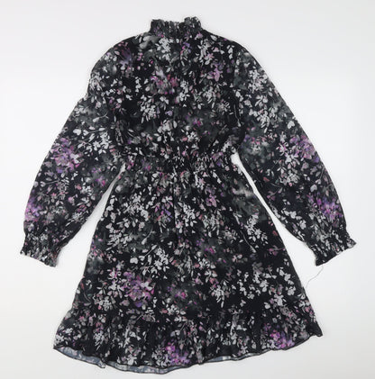 Rebellion Women’s Multicoloured XS Floral A-Line Short Dress
