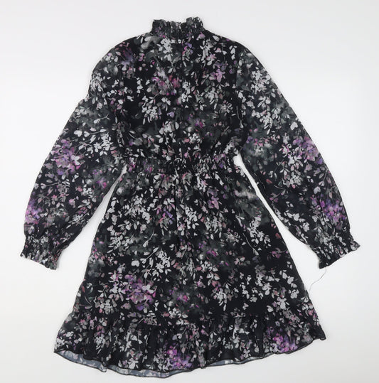 Rebellion Women’s Multicoloured XS Floral A-Line Short Dress