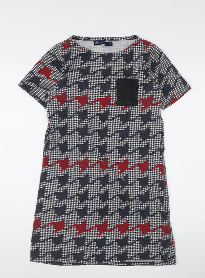 Herring Women's Multicoloured Houndstooth Shift Dress M