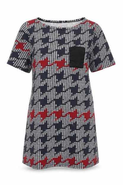 Herring Women's Multicoloured Houndstooth Shift Dress M