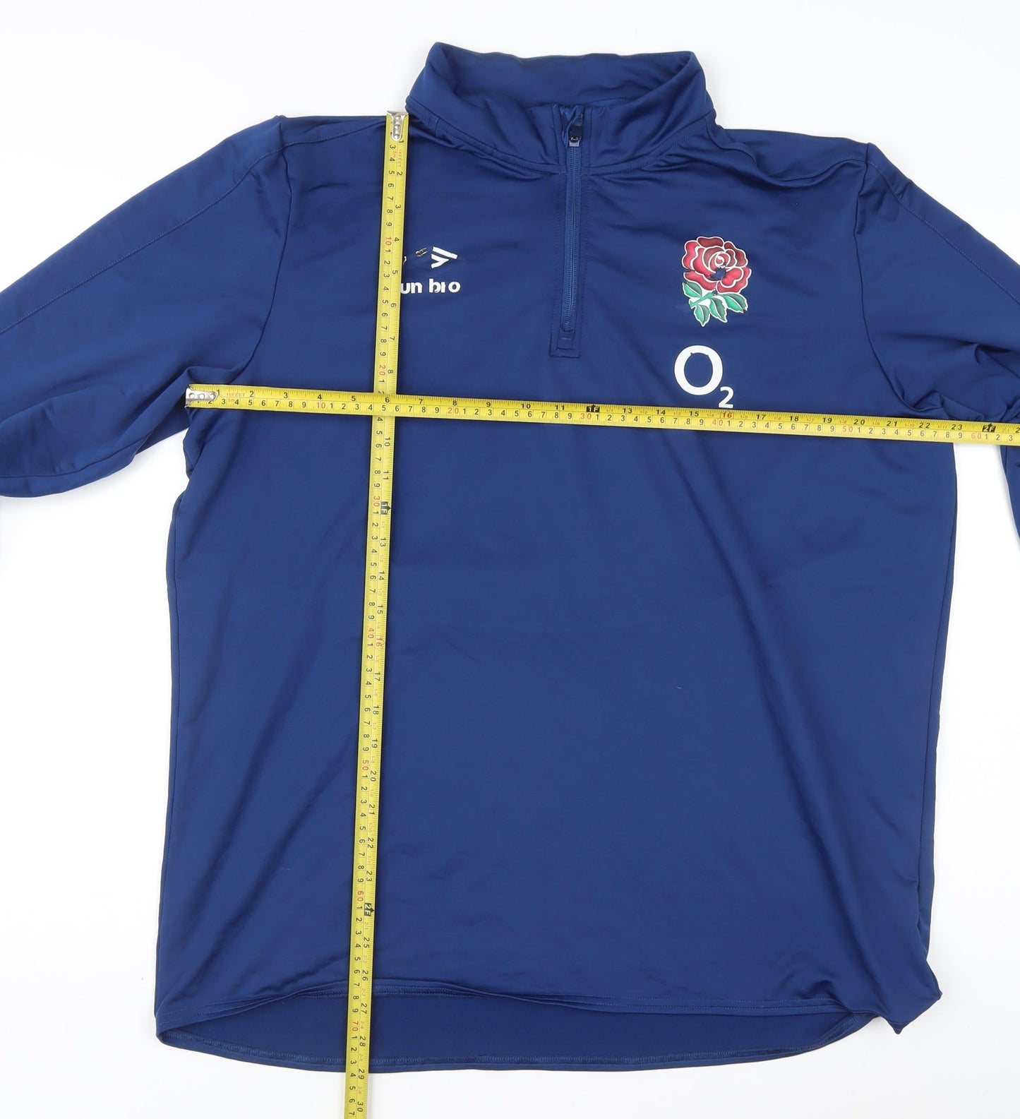 Umbro Men’s Blue England Rugby L 1/4 Zip Athletic Pullover Top