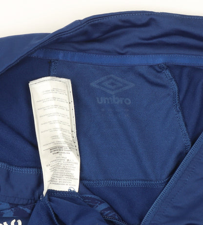 Umbro Men’s Blue England Rugby L 1/4 Zip Athletic Pullover Top