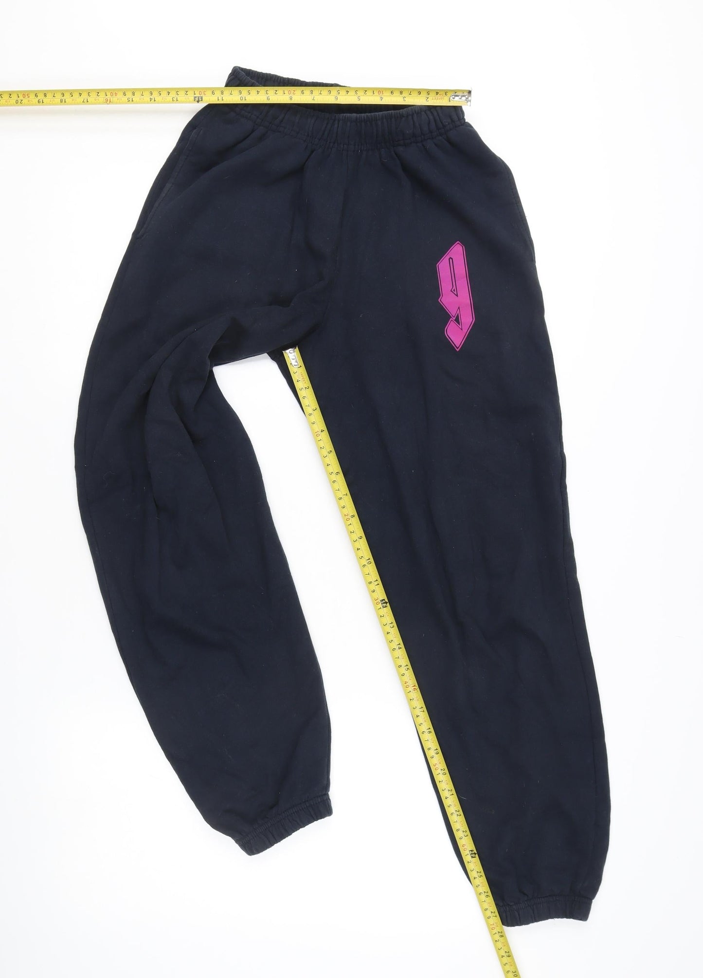 Gymshark Men's Black Fleece Sweatpants M Regular Fit Tapered Casual