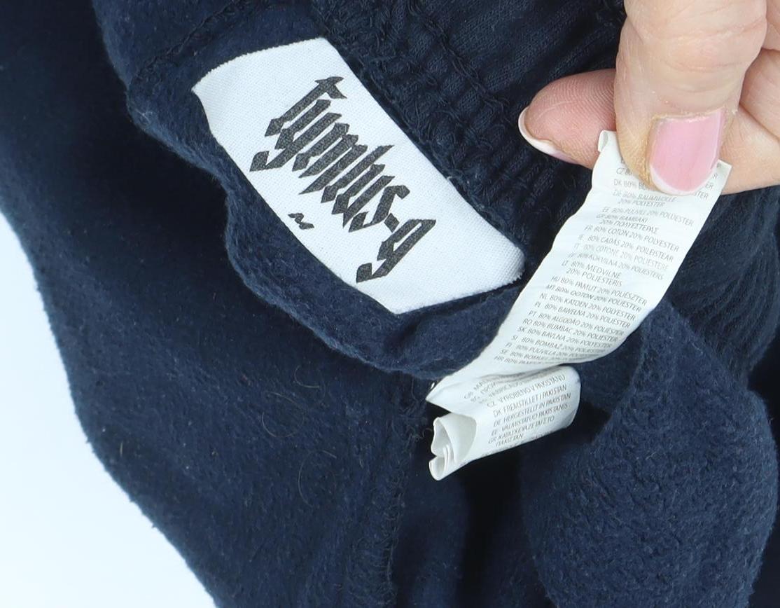 Gymshark Men's Black Fleece Sweatpants M Regular Fit Tapered Casual