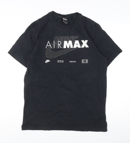 Nike Men's Black Air Max Graphic Print Cotton T-Shirt M Short Sleeve