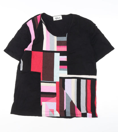 Womens UK Size 14 Afibel Multicoloured Basic T-Shirt