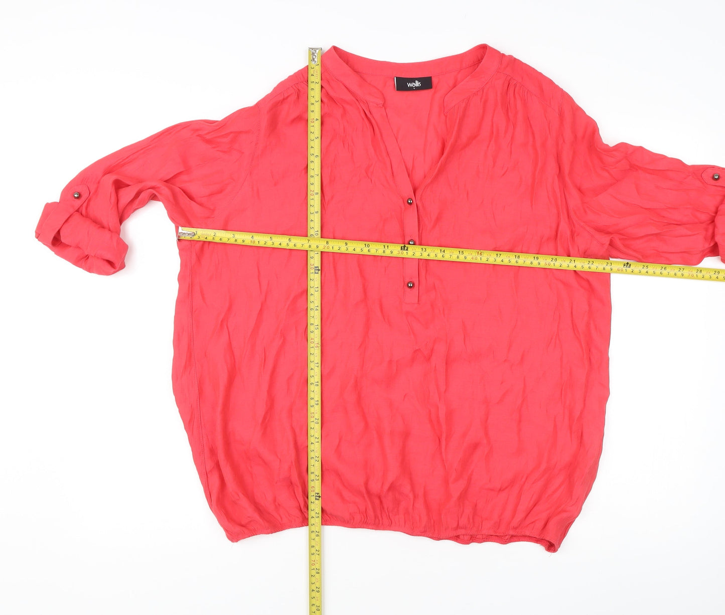 Womens UK Size L Wallis Red Tunic Blouse