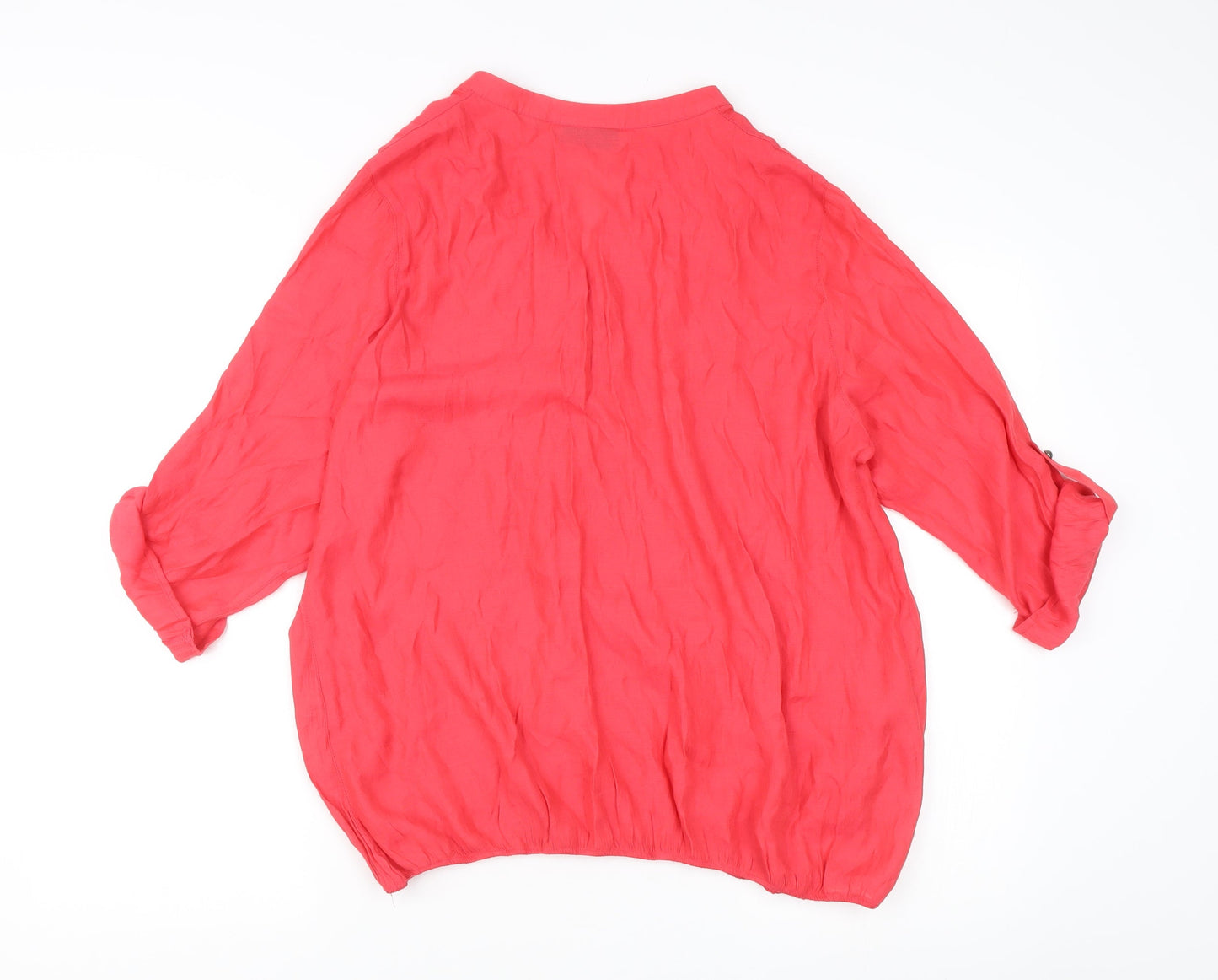 Womens UK Size L Wallis Red Tunic Blouse