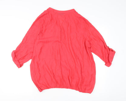Womens UK Size L Wallis Red Tunic Blouse