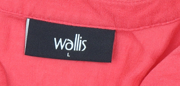 Womens UK Size L Wallis Red Tunic Blouse