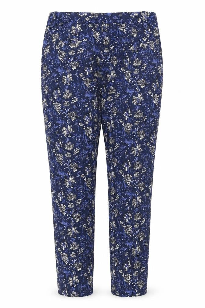 Gap Women's Blue Floral Ankle Skinny Trousers Size 6 Slim Fit