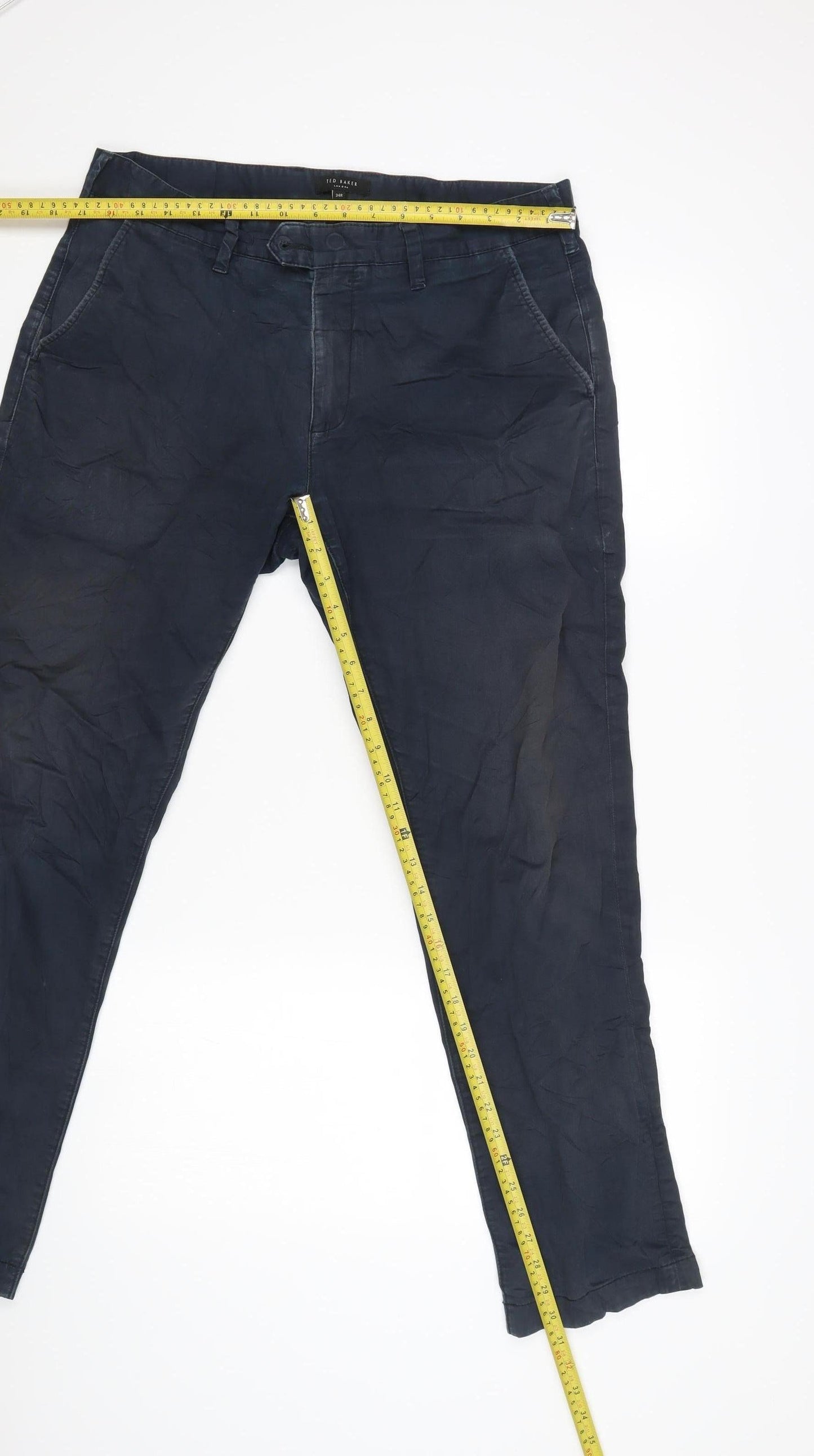 Ted Baker Men's Blue Chino Trousers 38R Regular Fit Straight Leg