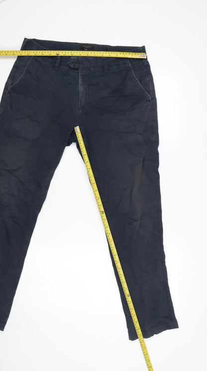 Ted Baker Men's Blue Chino Trousers 38R Regular Fit Straight Leg